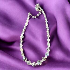 Single Strand Graduated Aurora Borealis Necklace – 17" with Extender